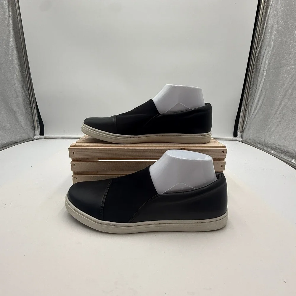 Via Spiga Sneakers Raine Leather Cap Toe Black Womens Size 9M
